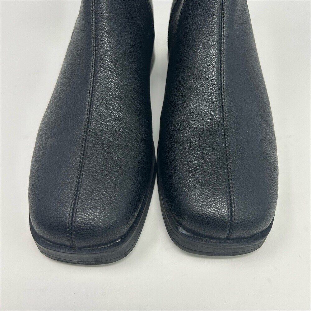 Aerosoles Dazzy Ankle Booties Black Square Toe Block Heel Side Zip Size 8.5 - Picture 5 of 11